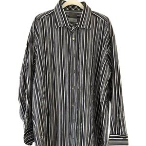 Thomas Dean Men's Striped Dress Shirt - 3XB